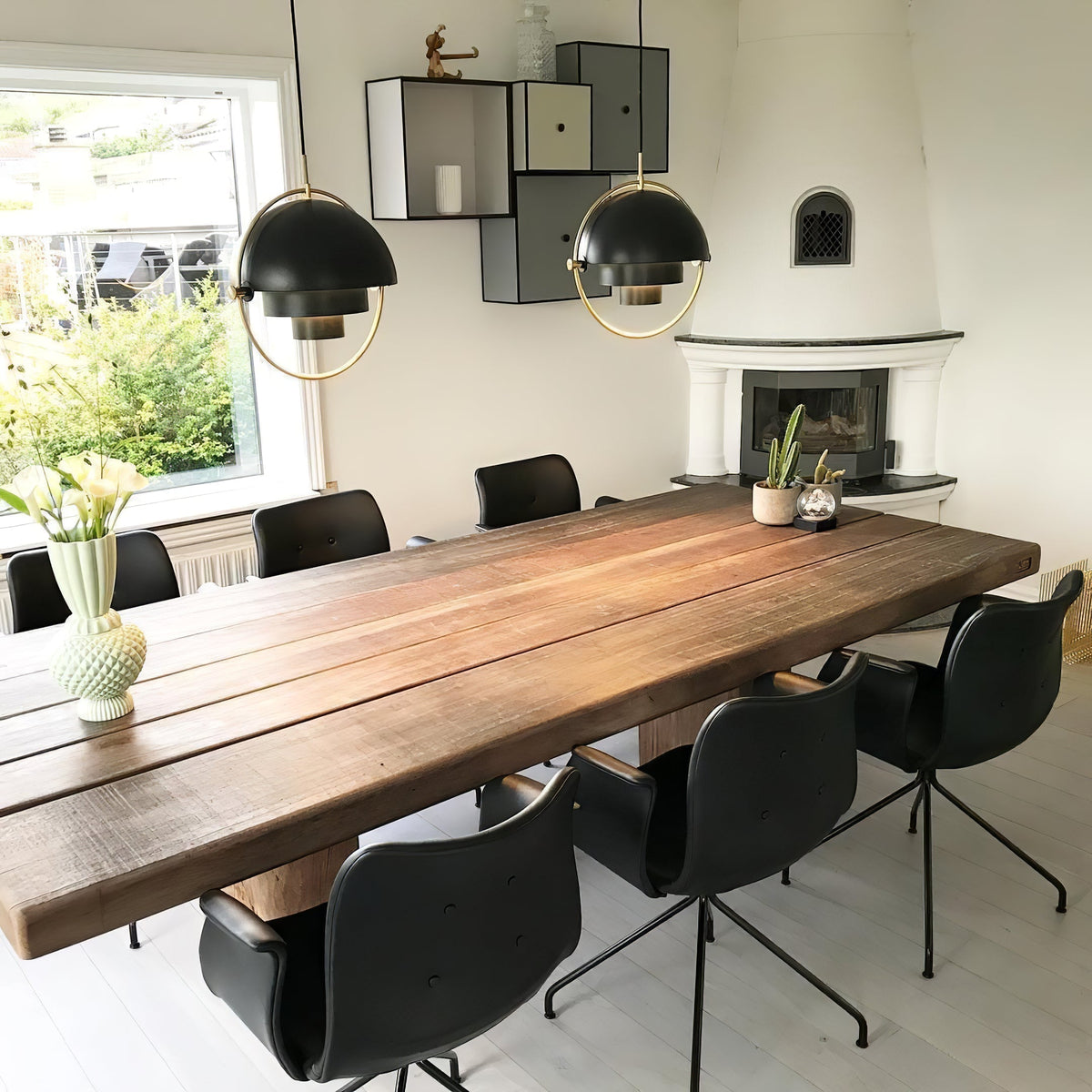 Miruaine pendellampe med deform kugle i guld