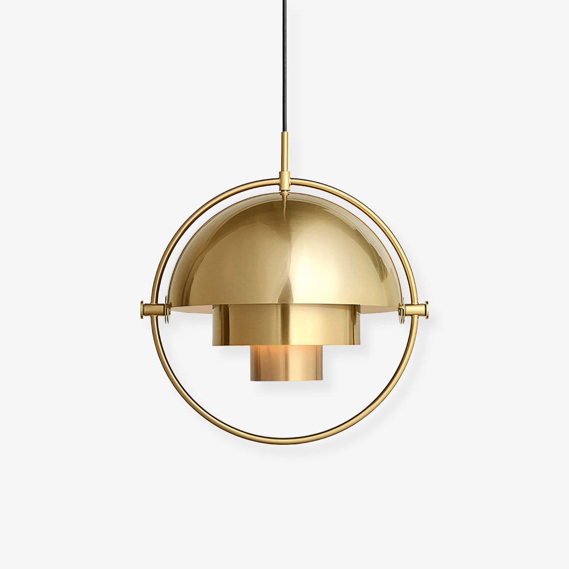 Miruaine pendellampe med deform kugle i guld