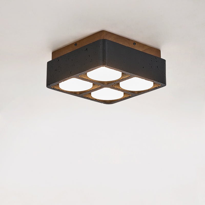 Axel firkantet loftlampe med flere spot