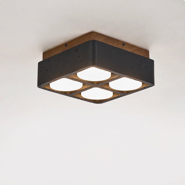 Axel firkantet loftlampe med flere spot