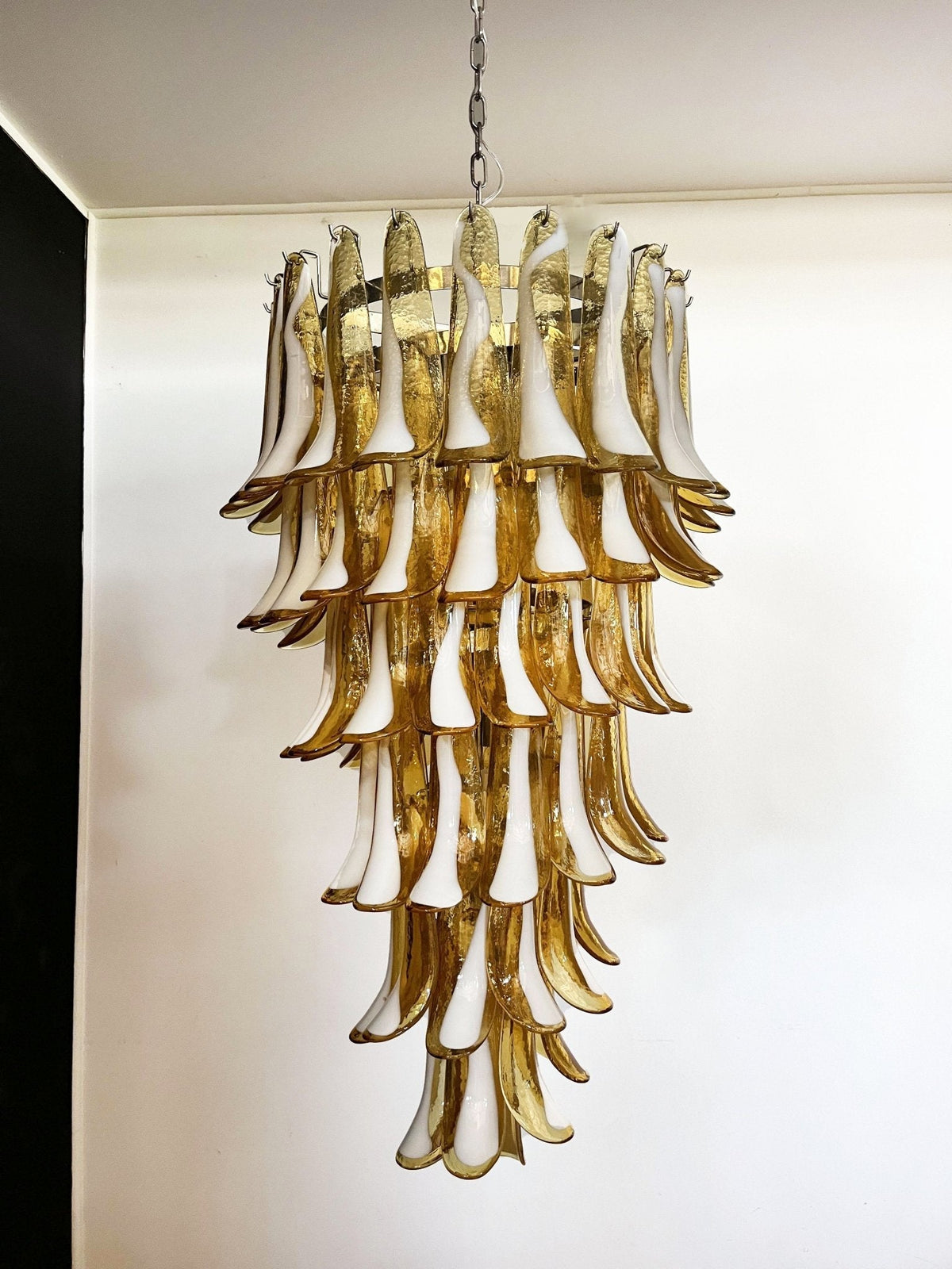 Elaiseon Amber Petal Cascade Chandelier