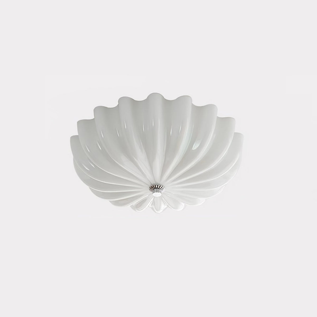 Urelis taklampa i handblåst Murano-glas, inspirerad av snäckskal