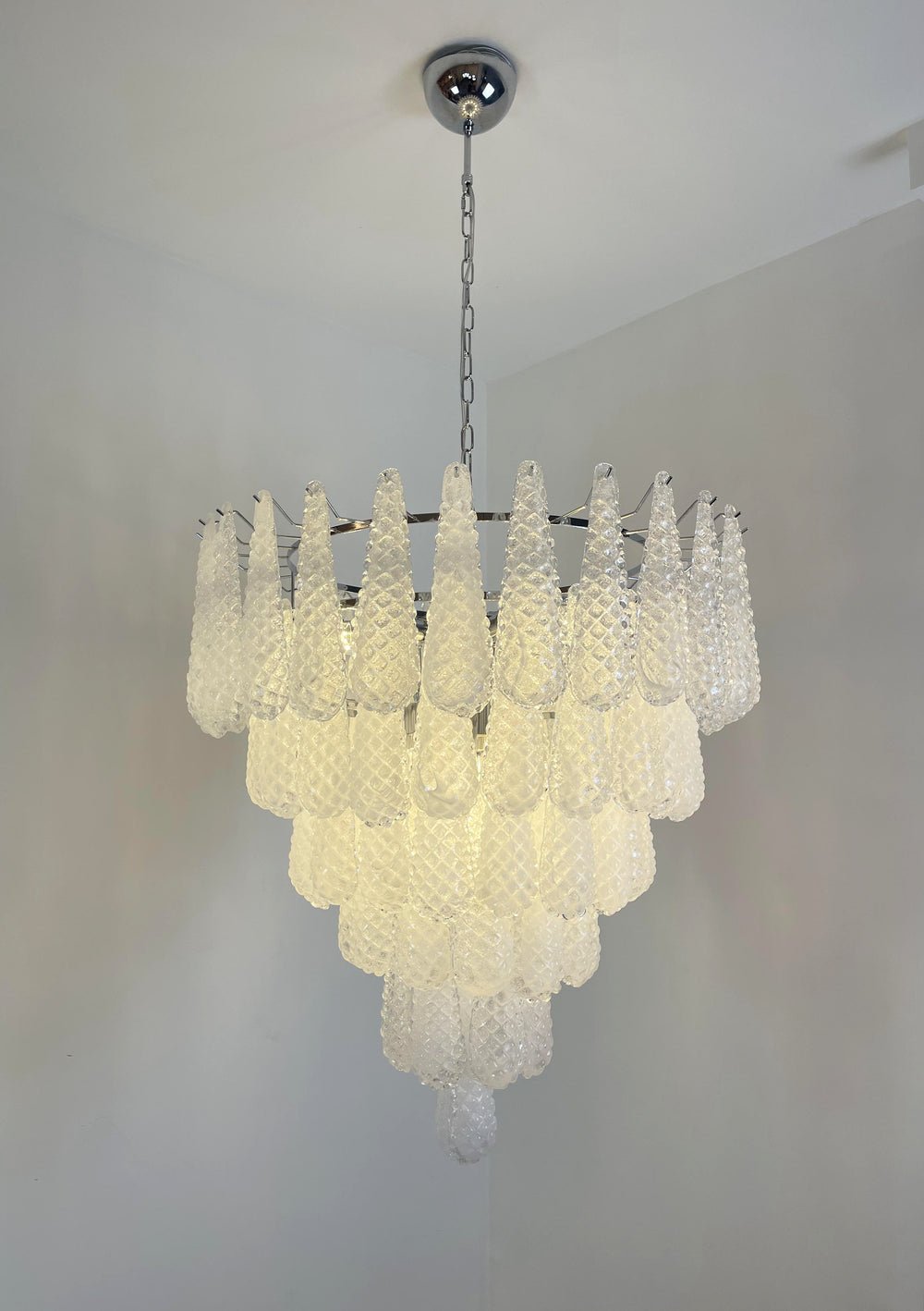 Velerian lysekrone kogler Murano-glas tekstureret luksus