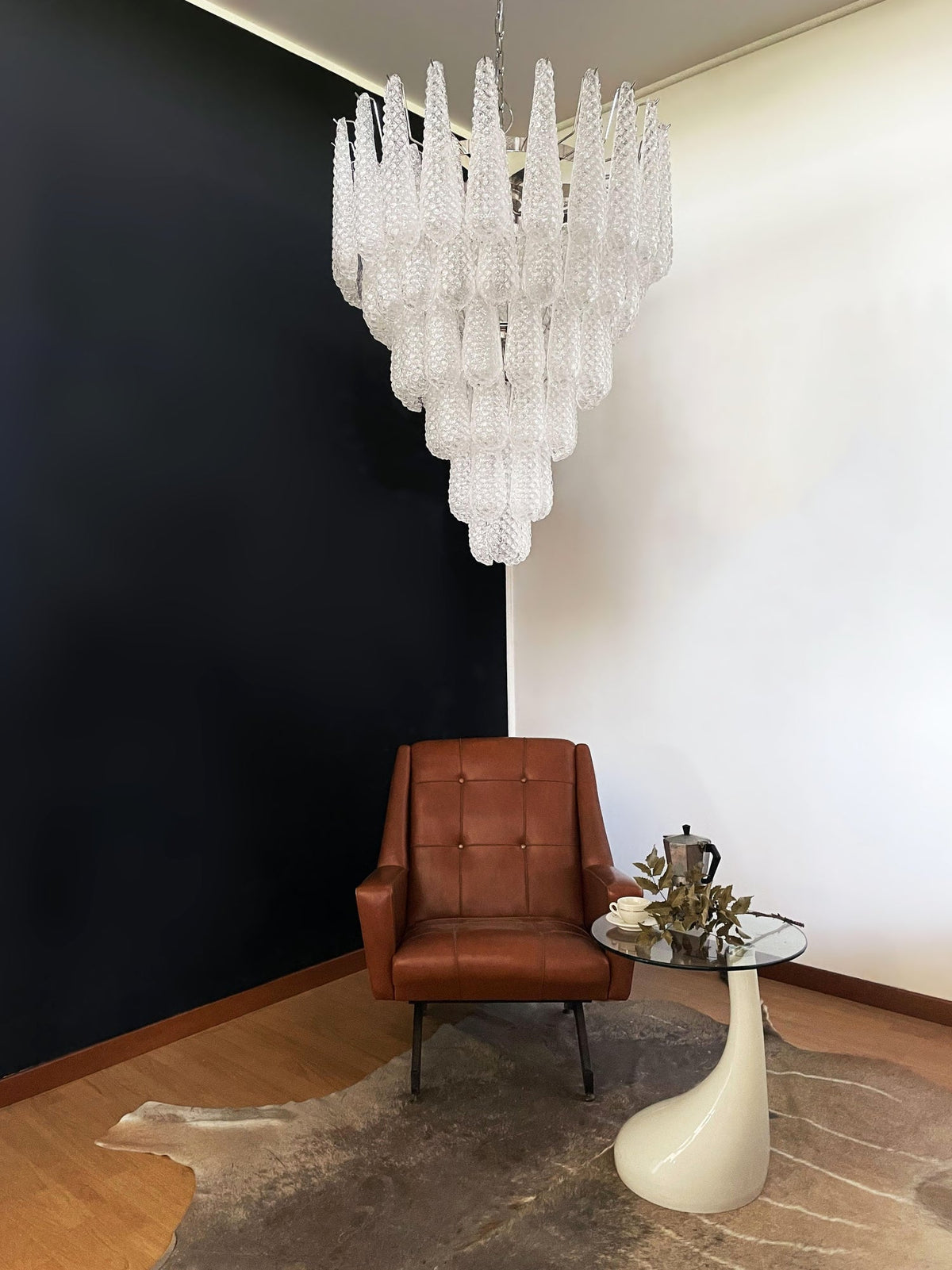 Velerian lysekrone kogler Murano-glas tekstureret luksus