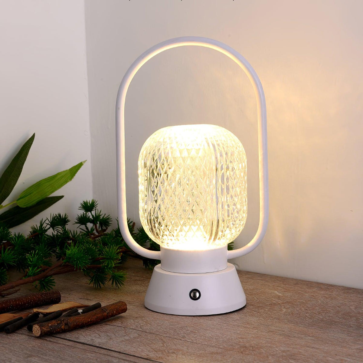 Lattice modern bordslampa i akryl