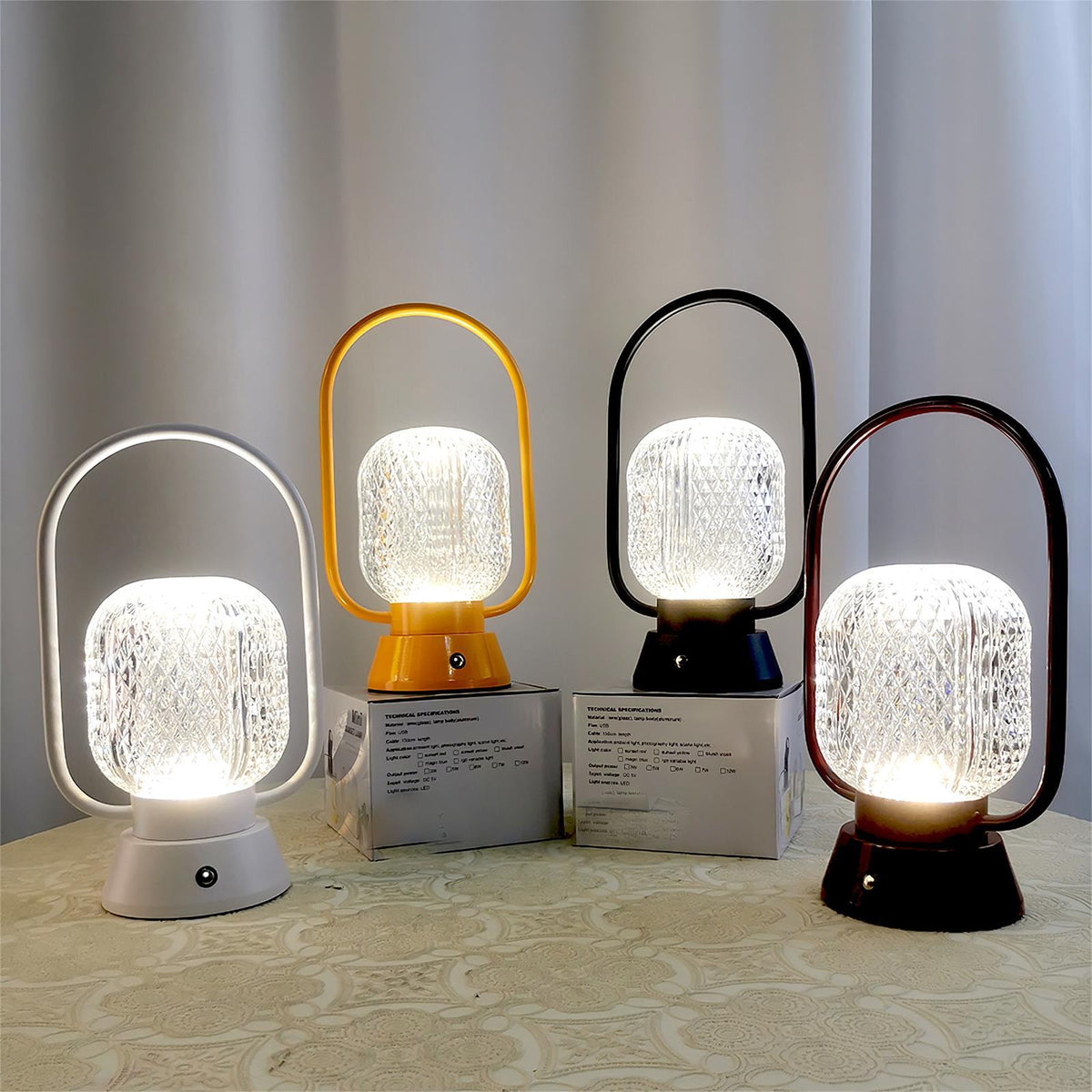 Lattice modern bordslampa i akryl