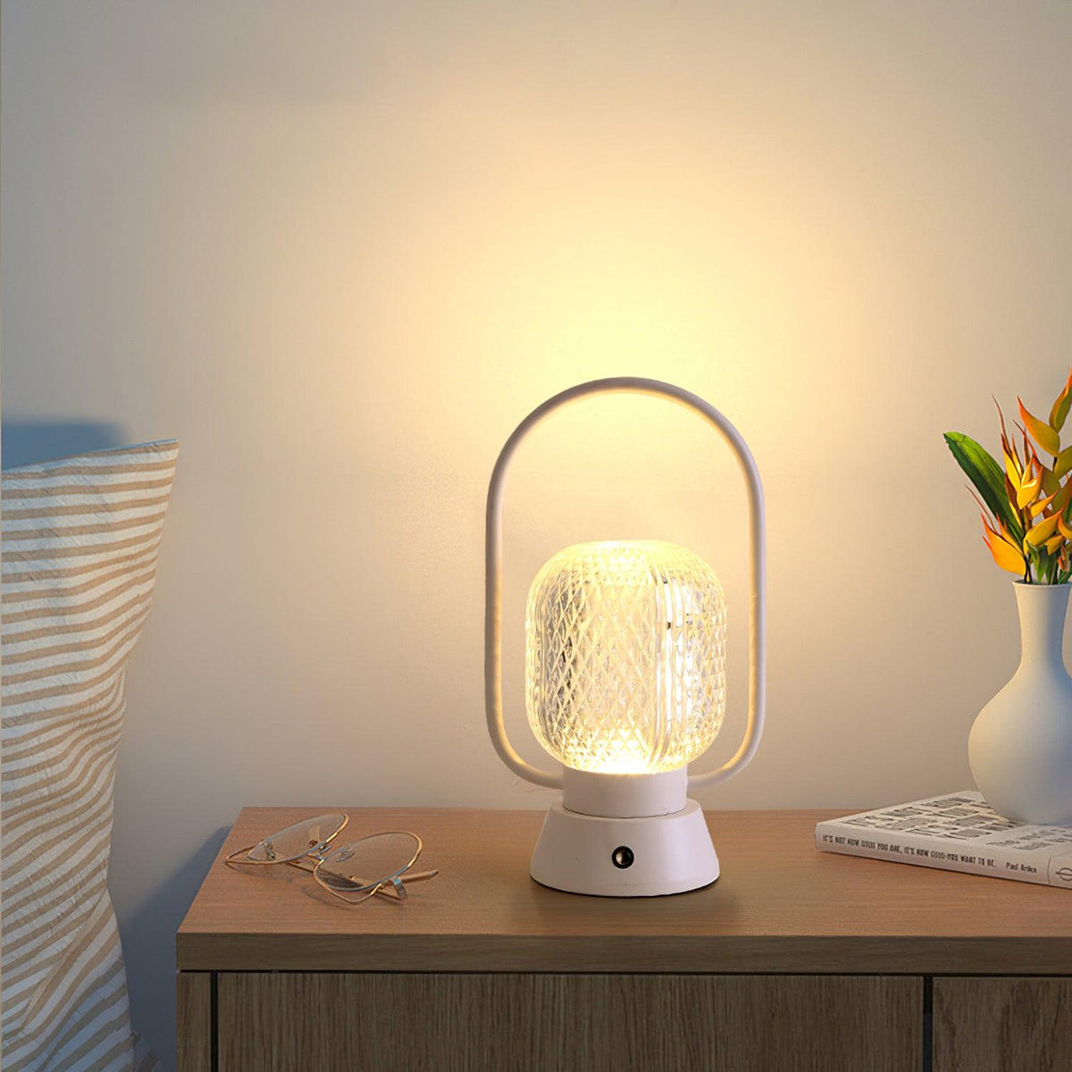 Lattice modern bordslampa i akryl