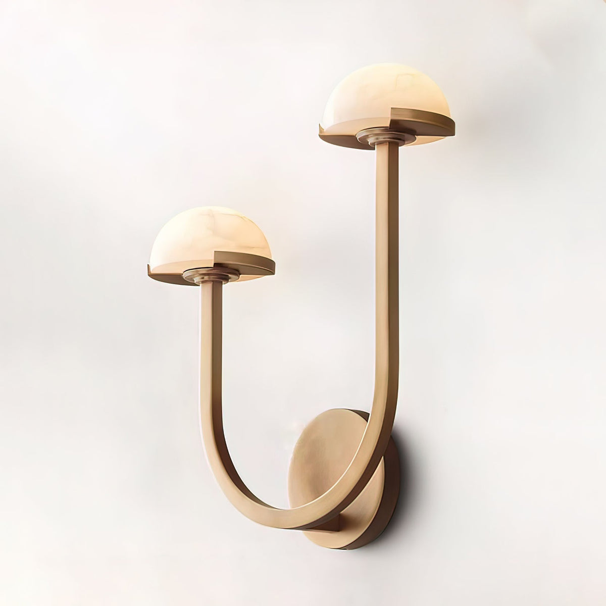 Vitalira dubbel vägglampa i alabaster