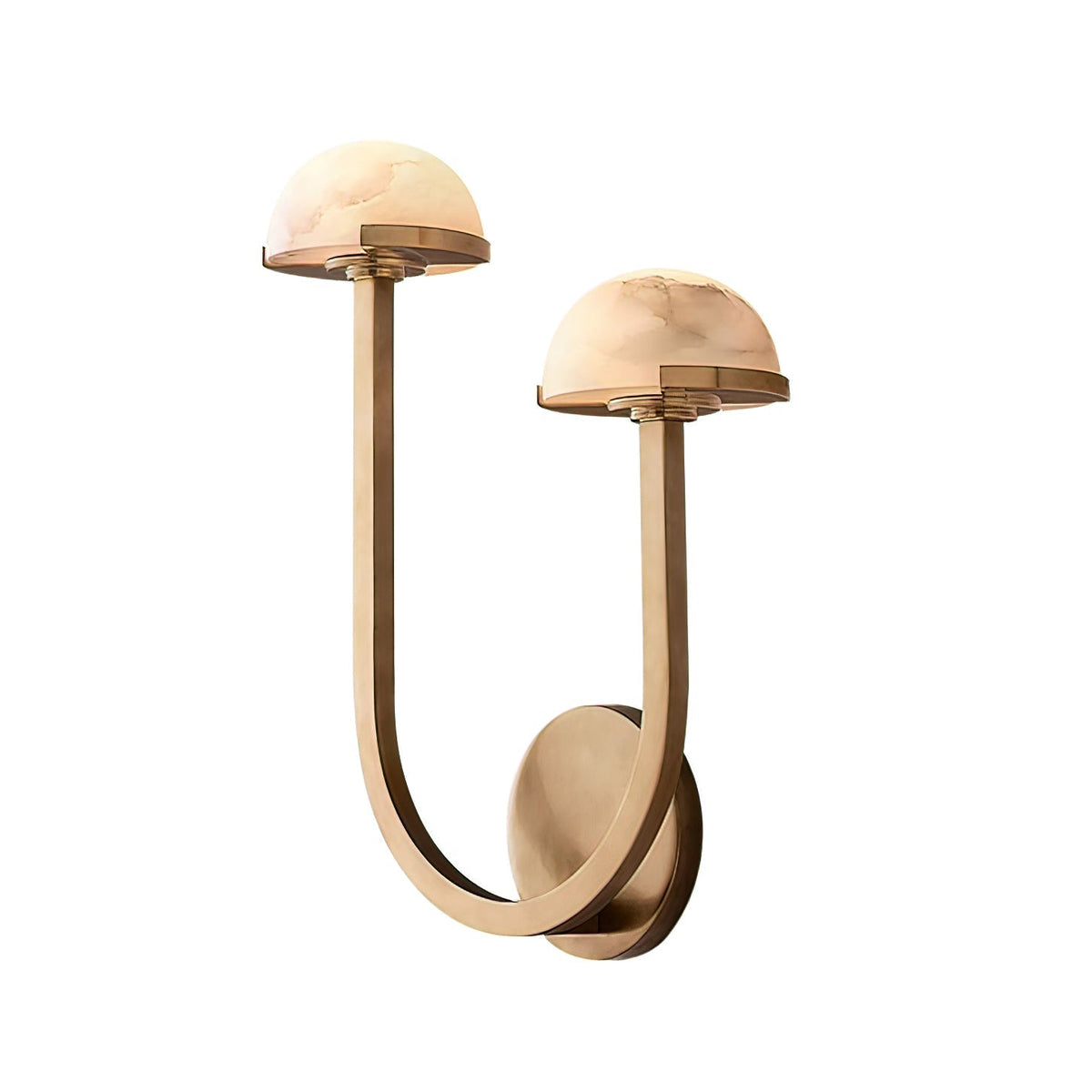Vitalira dubbel vägglampa i alabaster