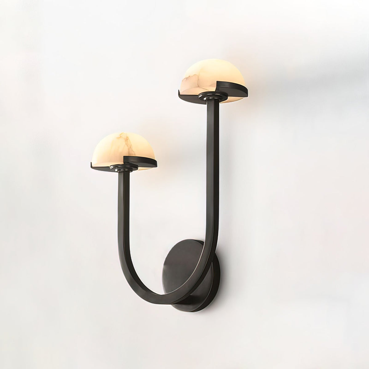 Vitalira dubbel vägglampa i alabaster