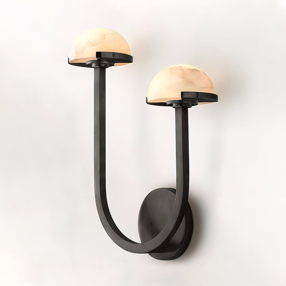 Vitalira dubbel vägglampa i alabaster