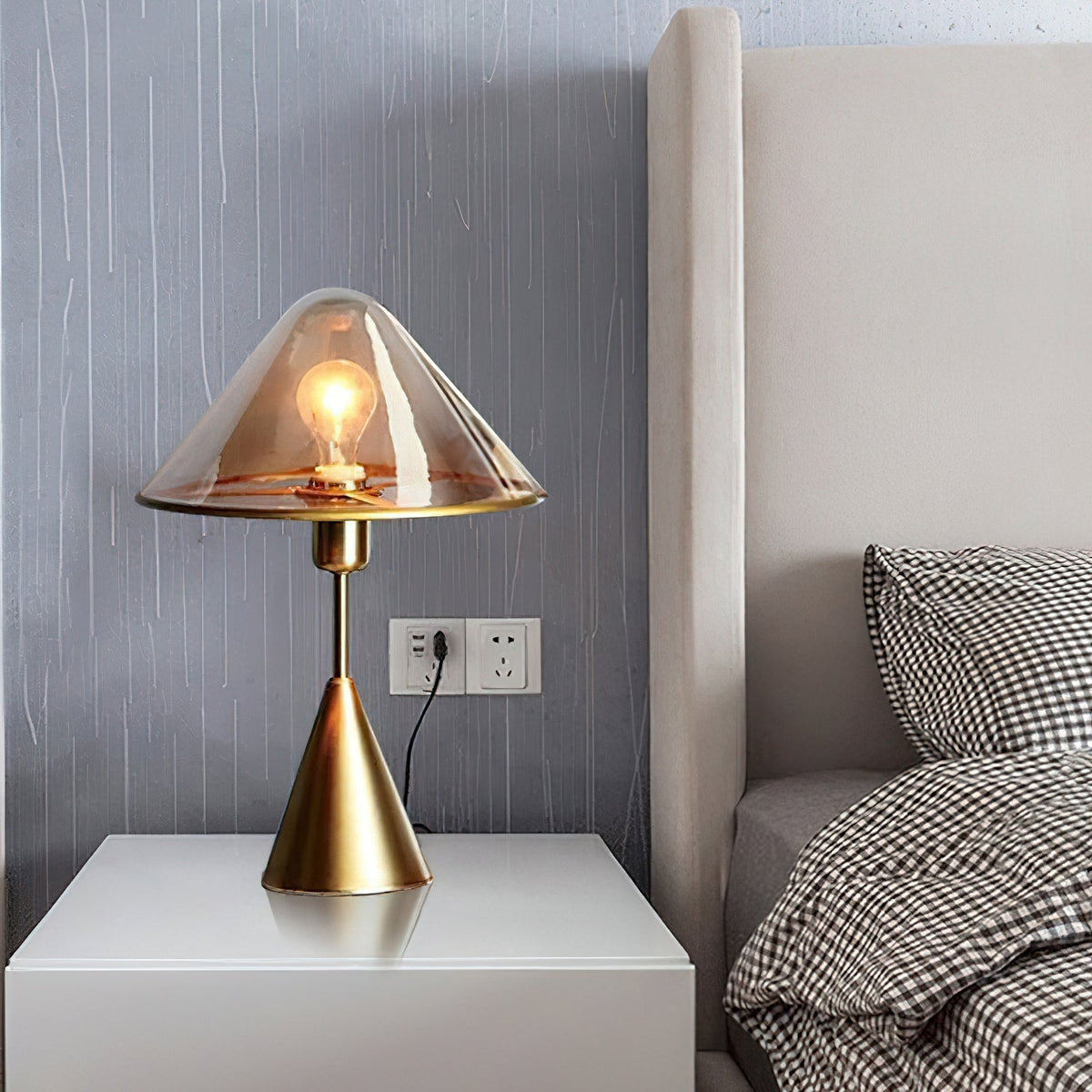 Samtida bordslampa Mushroom