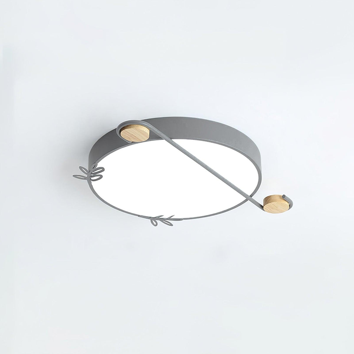 Evzorira rund loftslampe med kunstnerisk musiknotenmotiv