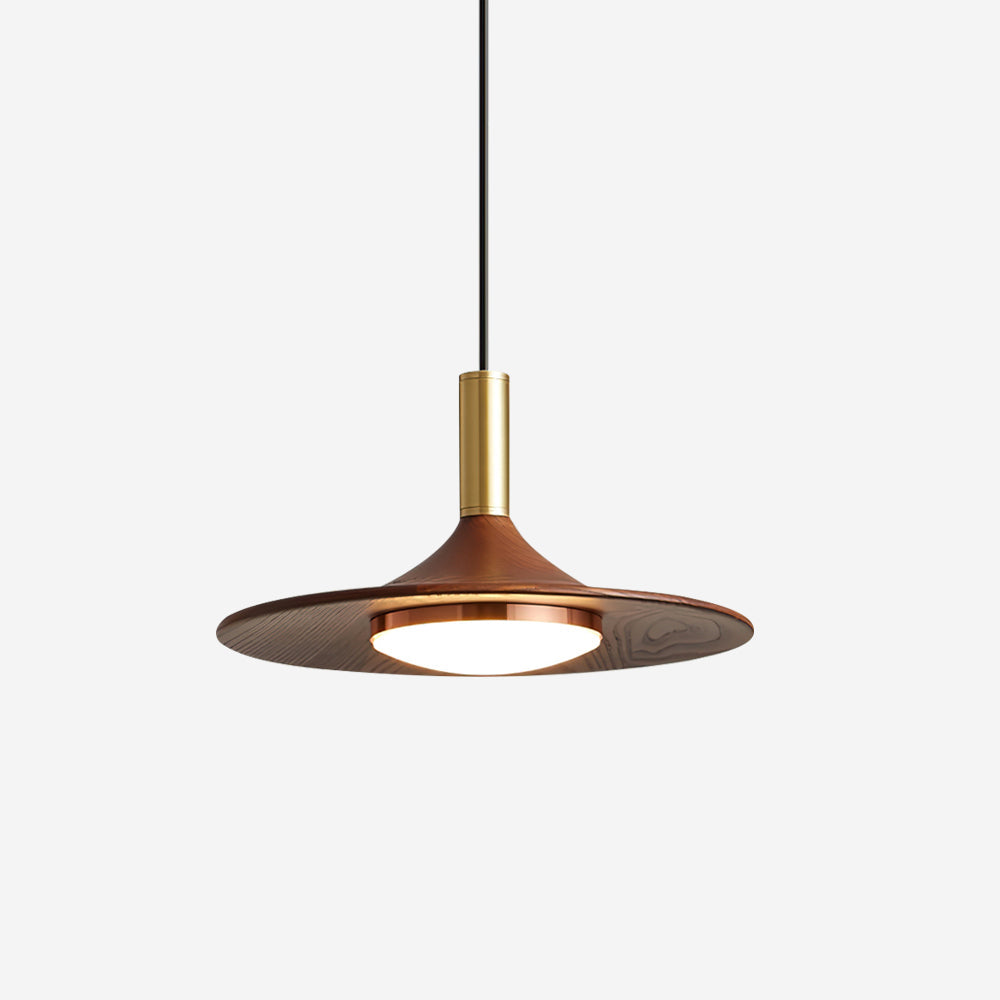Kaelin pendellampe, hatformet træ, mid-century