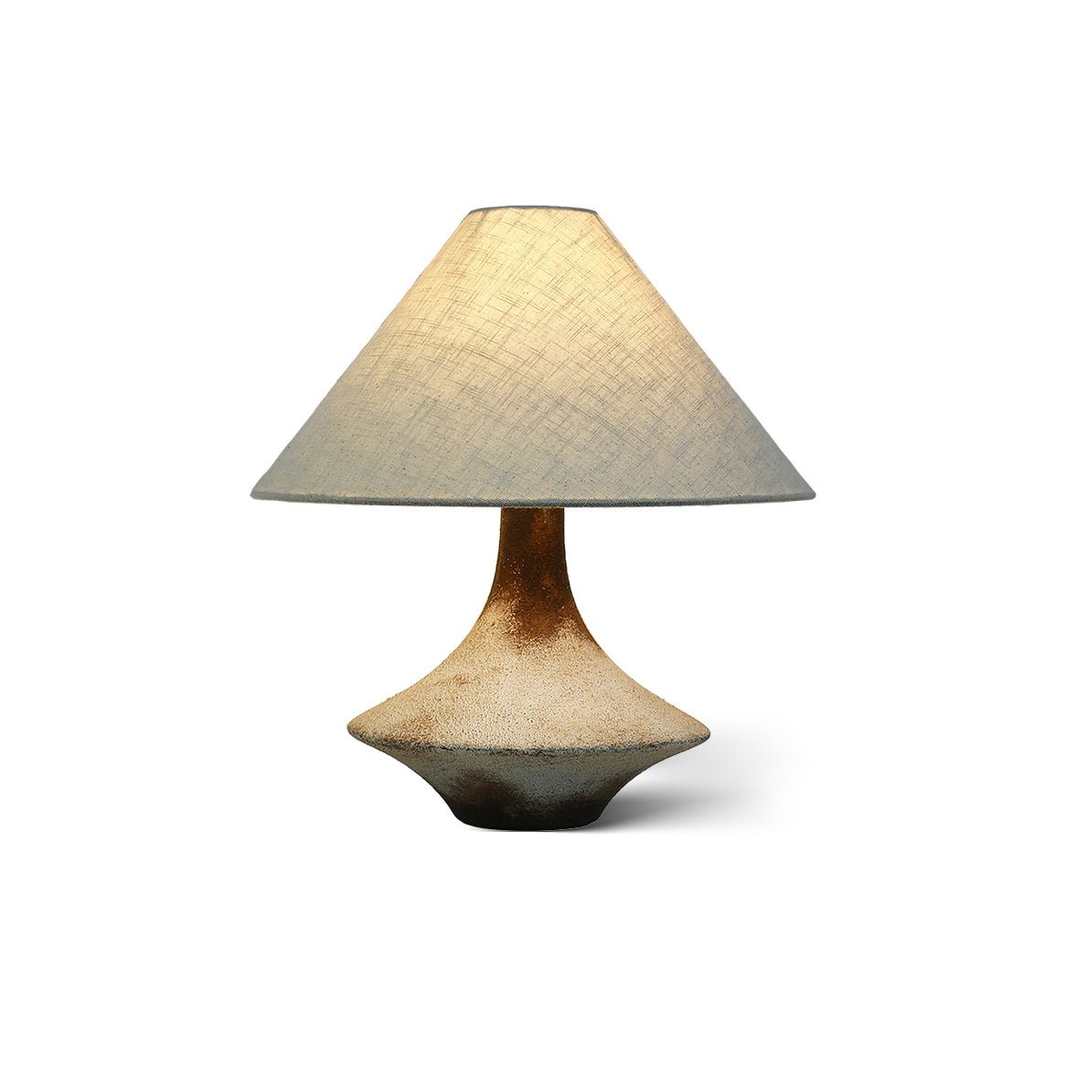 Navoer kunstnerisk bordlampe i stof