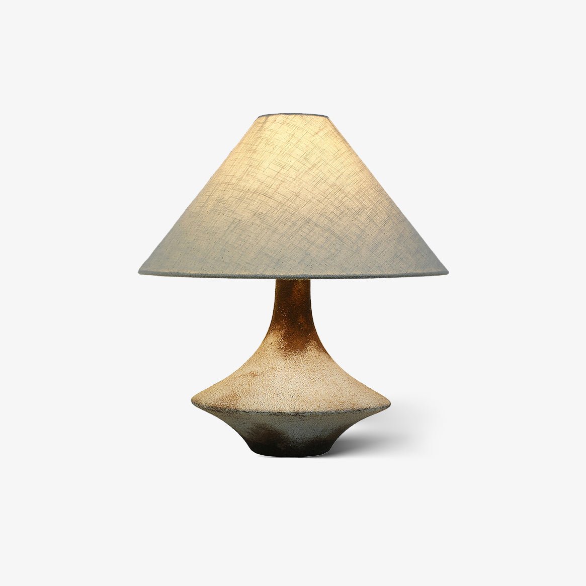 Navoer kunstnerisk bordlampe i stof