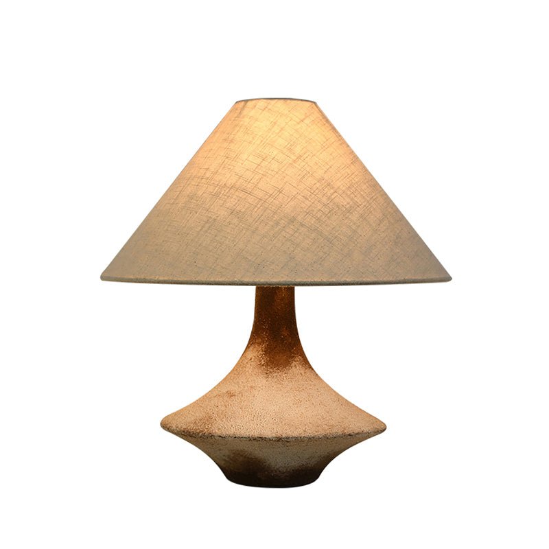 Navoer kunstnerisk bordlampe i stof