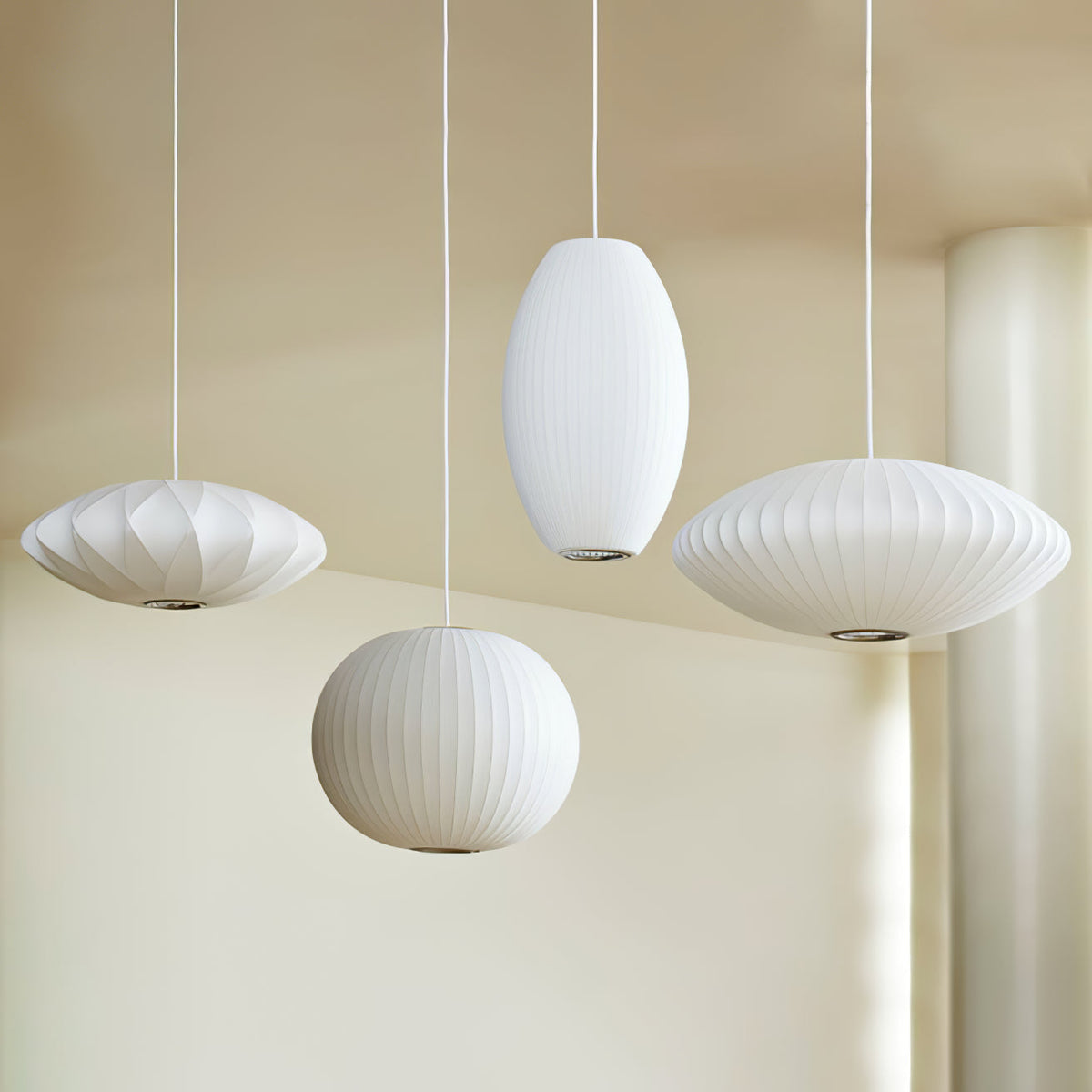 Etrio Pendant Light Bubble Mulberry Silk