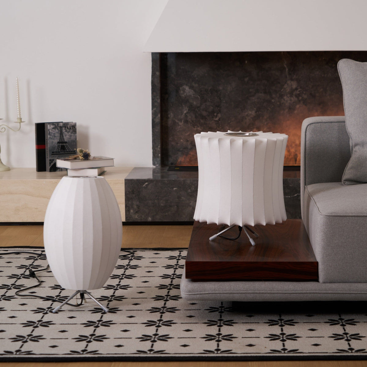 Candeeiro de mesa minimalista Rostix em aço