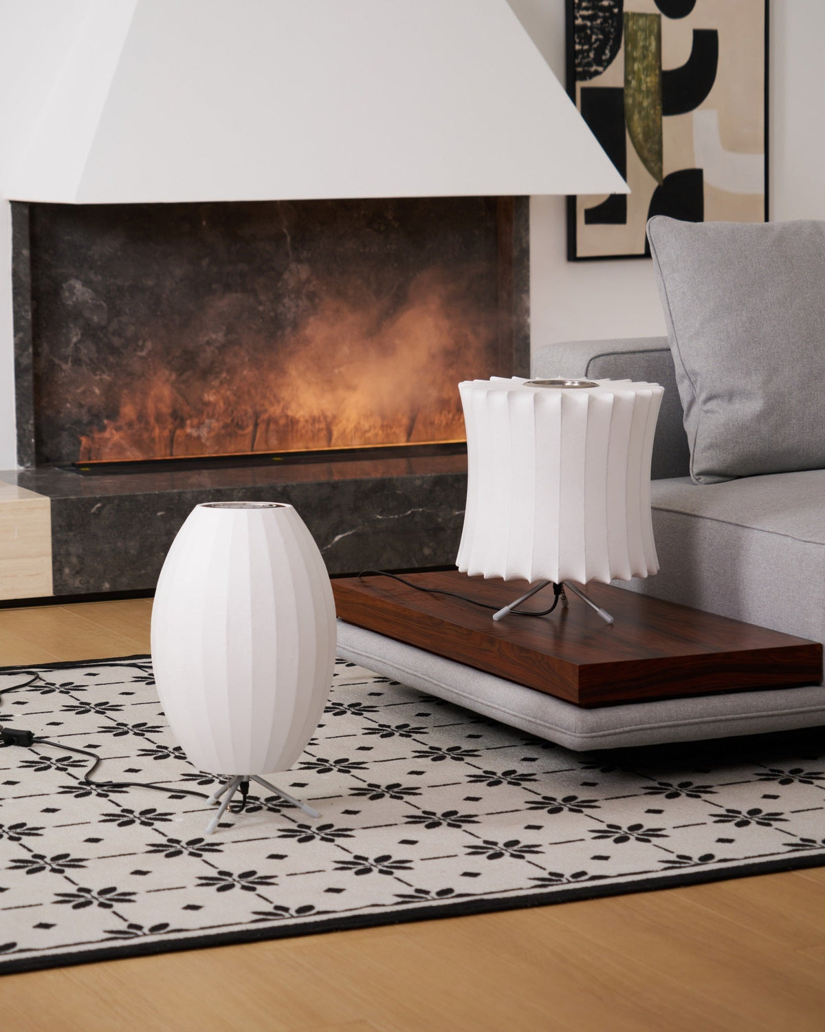 Candeeiro de mesa minimalista Rostix em aço