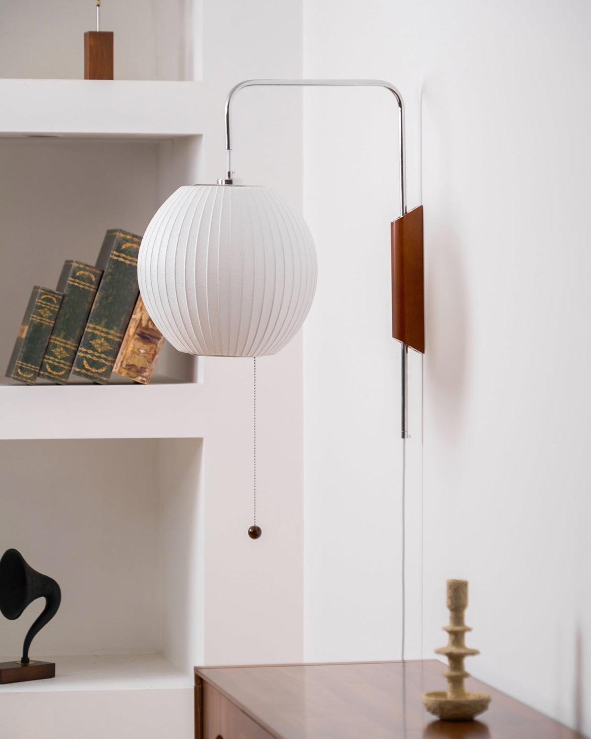 Aldinira Wall Sconce Walnut Ball