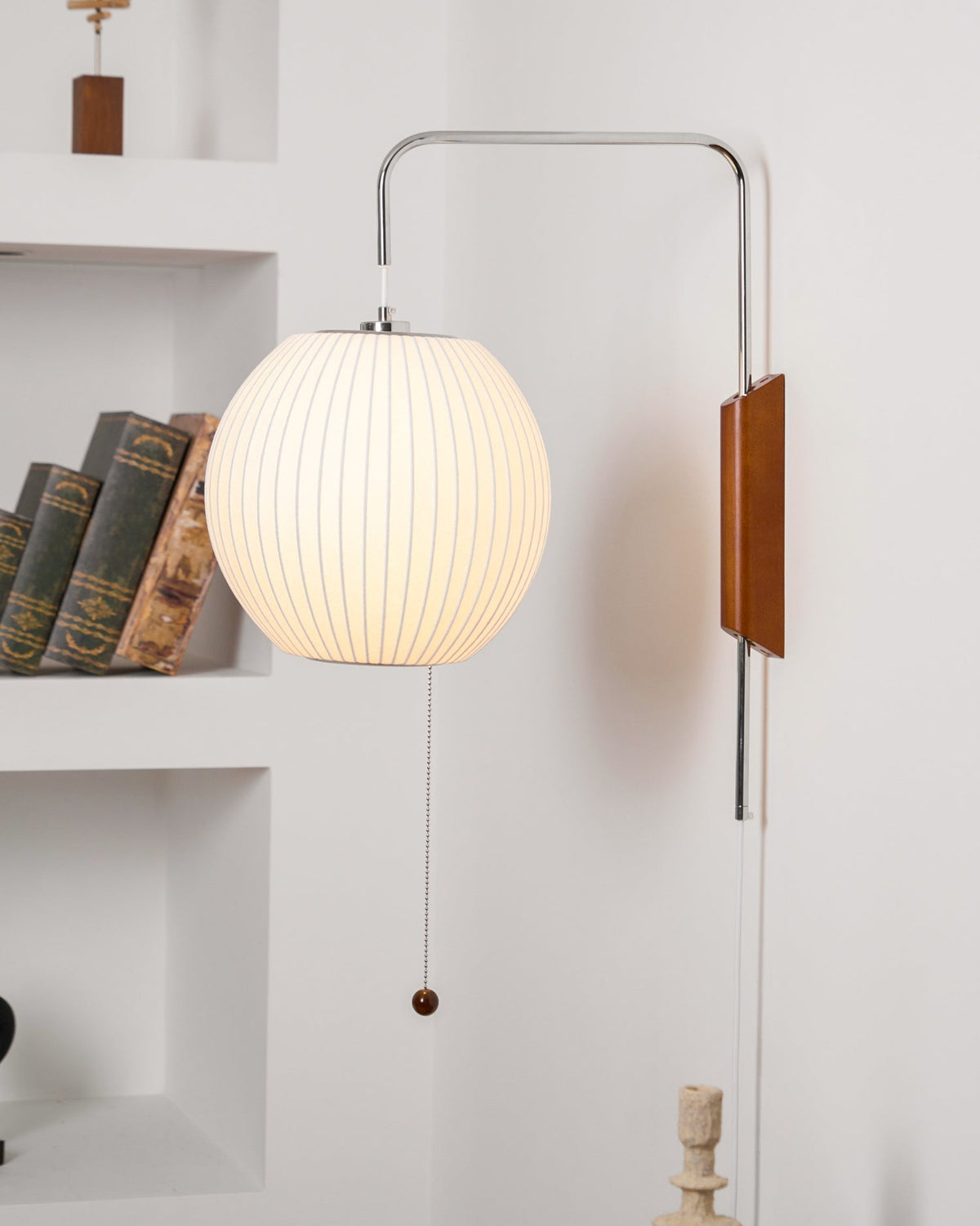 Aldinira Wall Sconce Walnut Ball