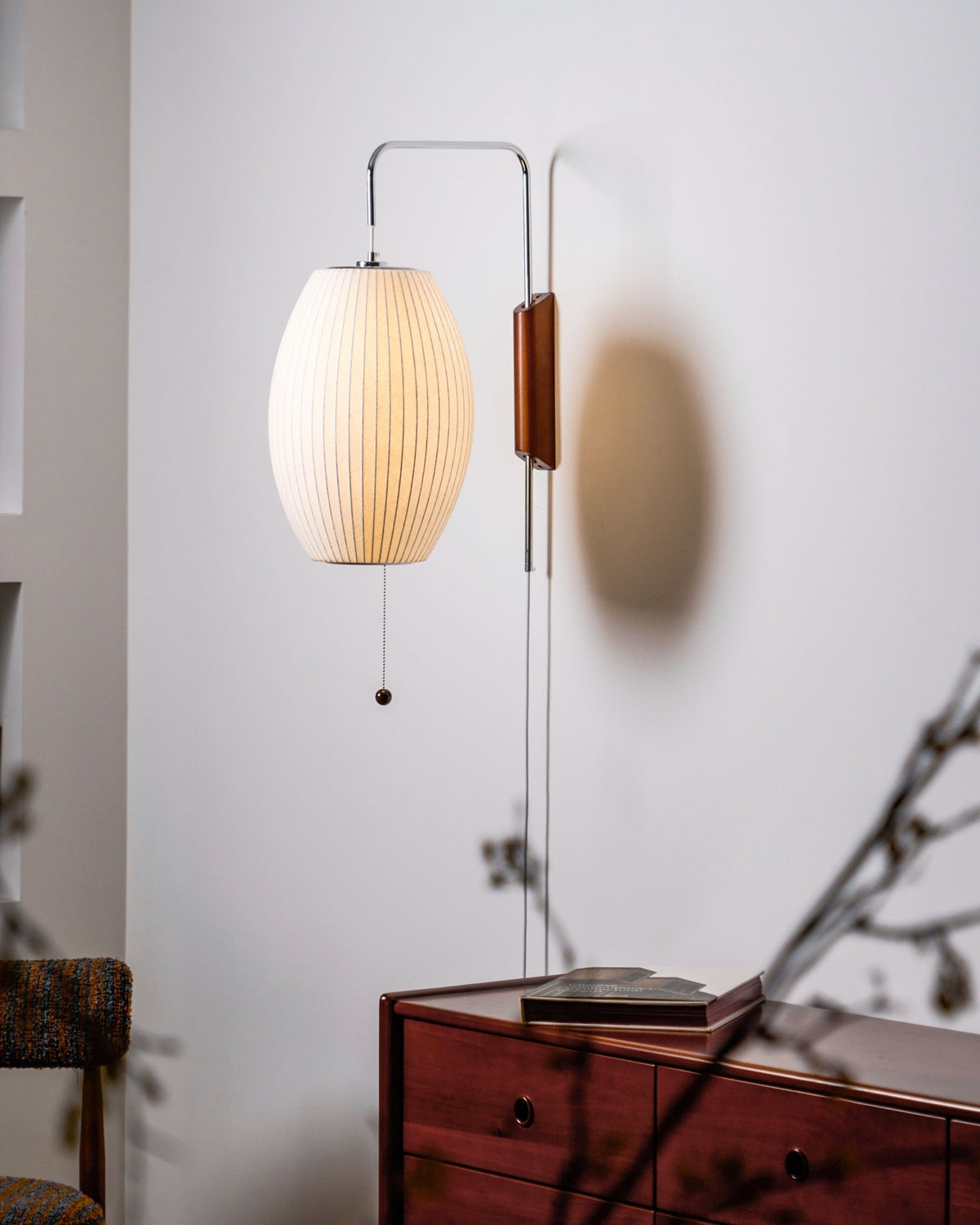 Aldinira Wall Sconce Walnut Ball