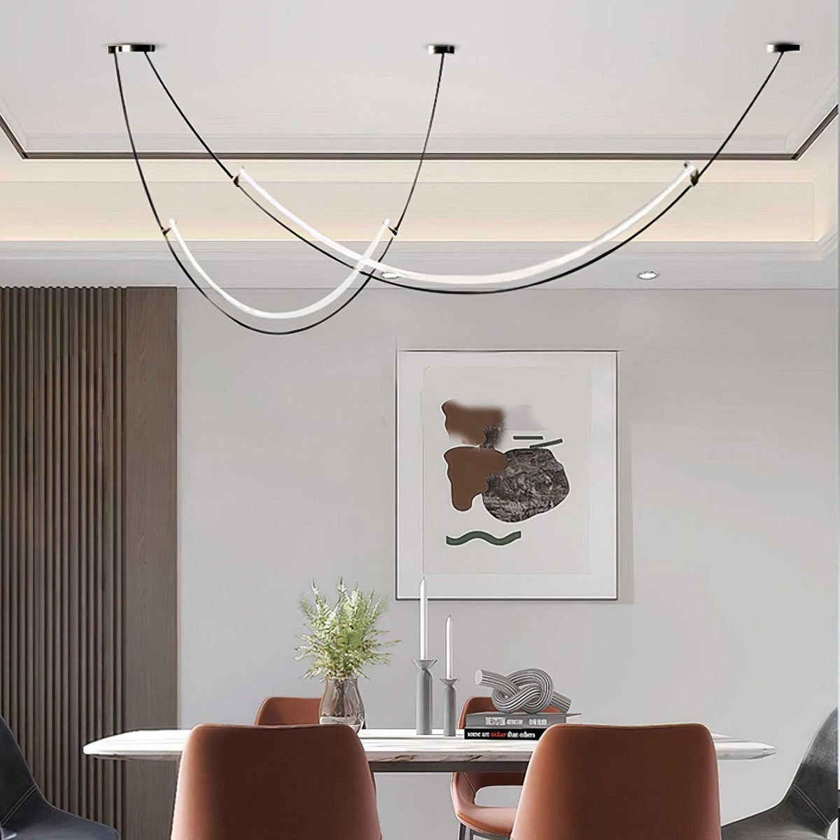 Zephira böjd LED-pendellampa