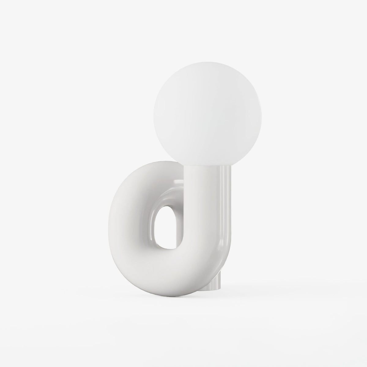 Soreeon lampa lekfull N-form helt vit