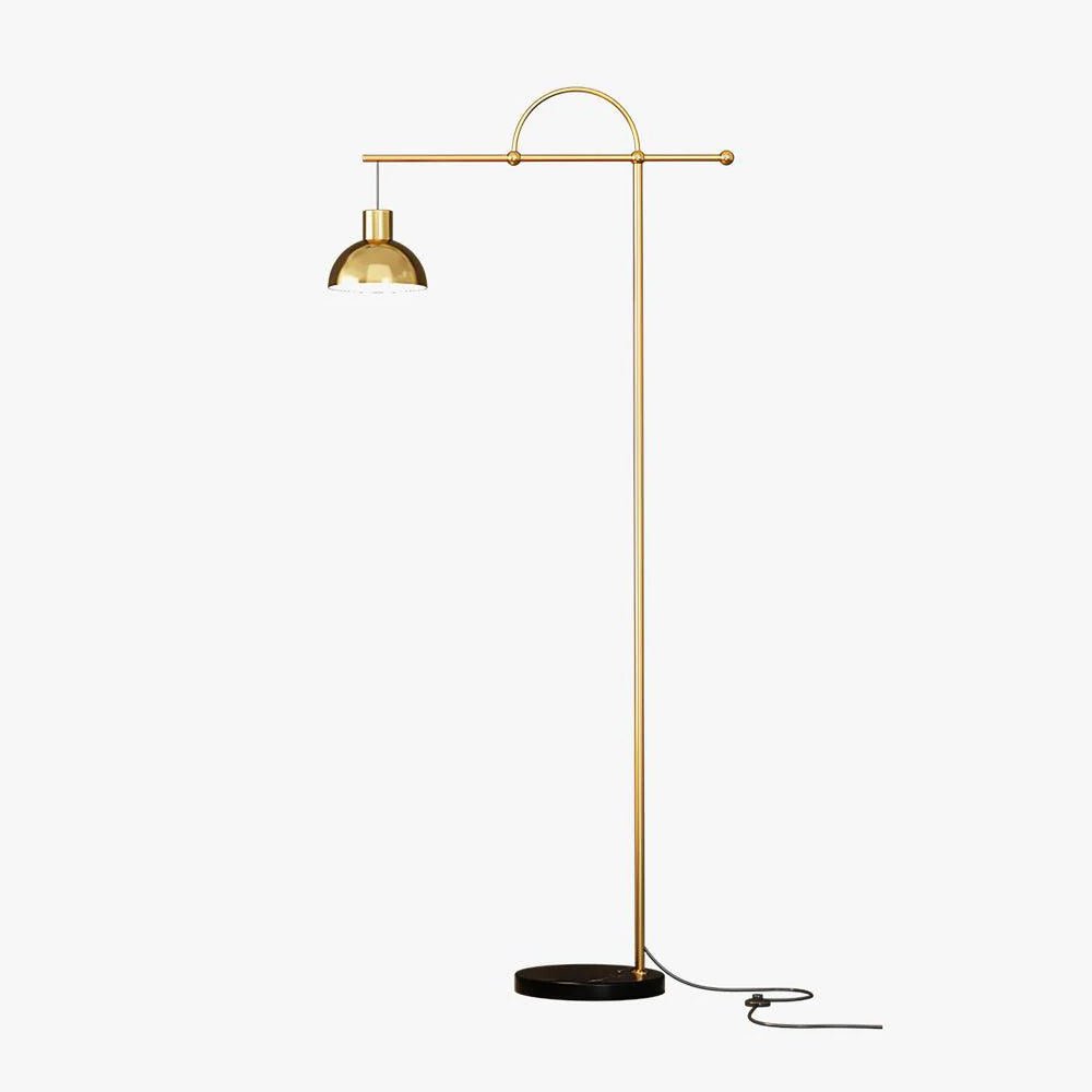 Usilil art deco-gulvlampe i messing