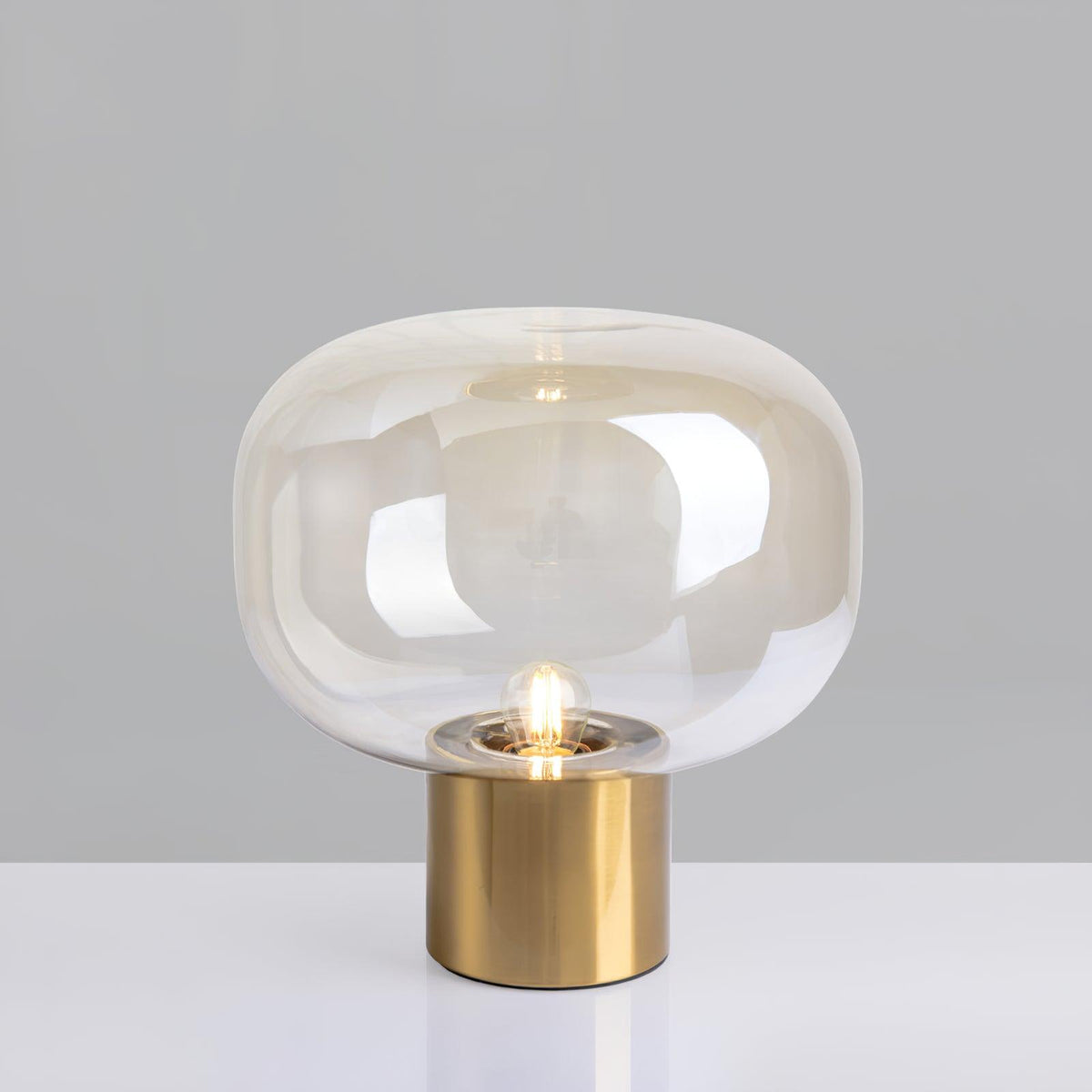 Teloz industriell bordslampa i glas
