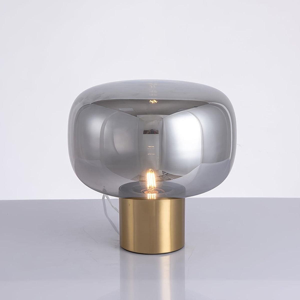 Teloz industriell bordslampa i glas