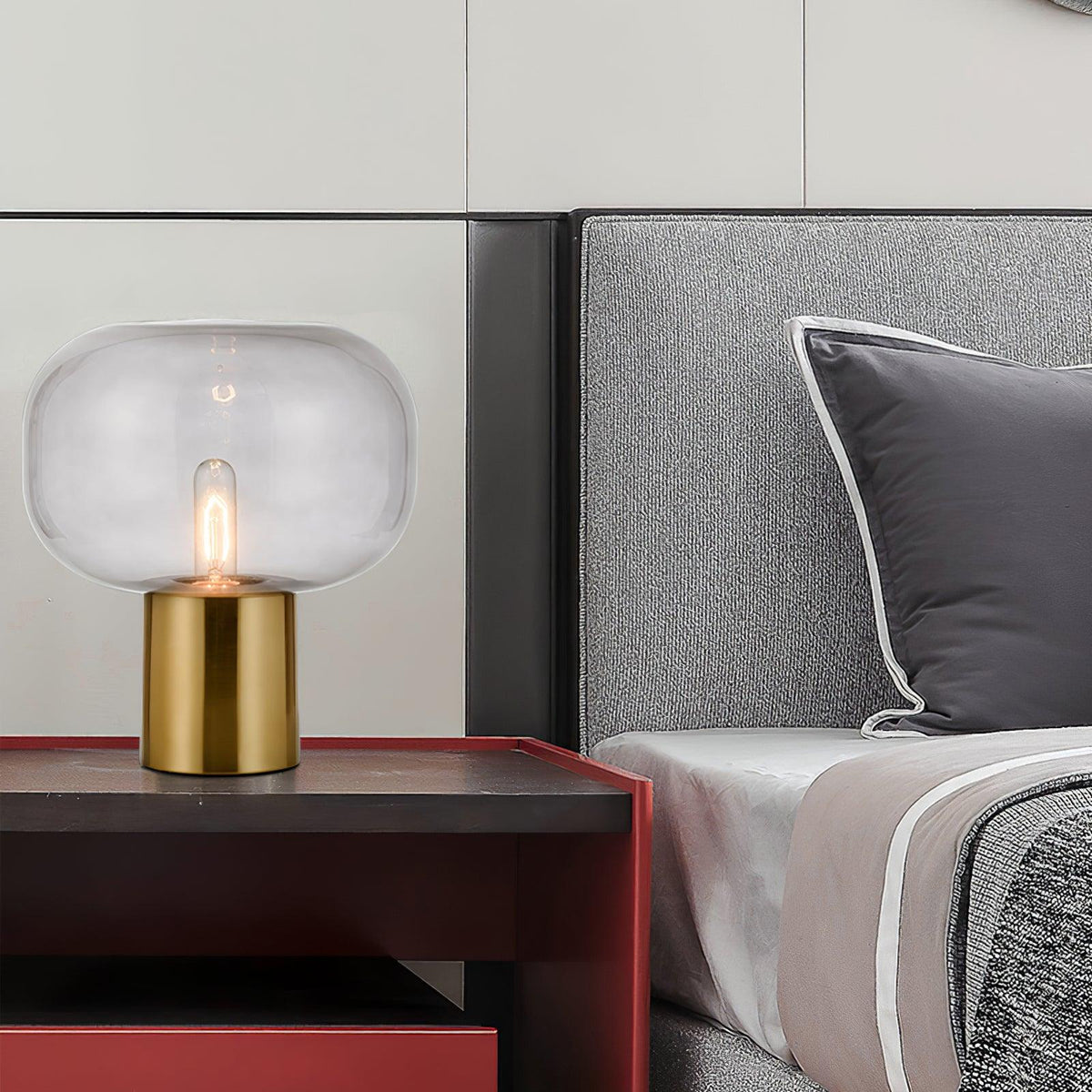 Teloz industriell bordslampa i glas
