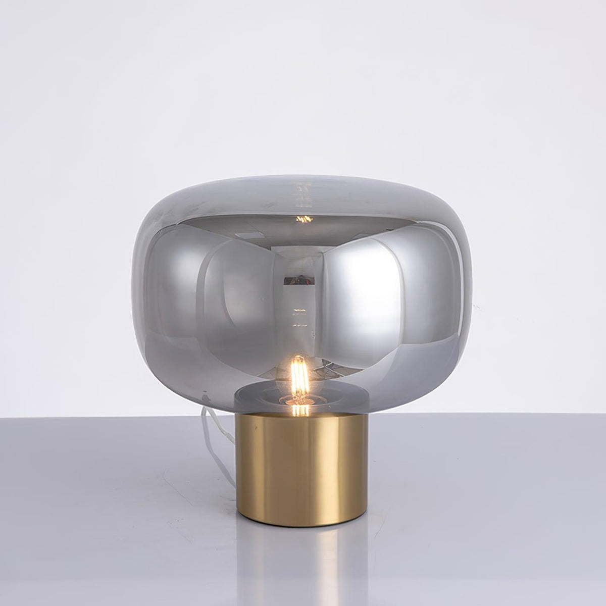 Teloz industriell bordslampa i glas
