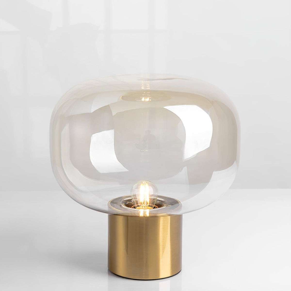 Teloz industriell bordslampa i glas