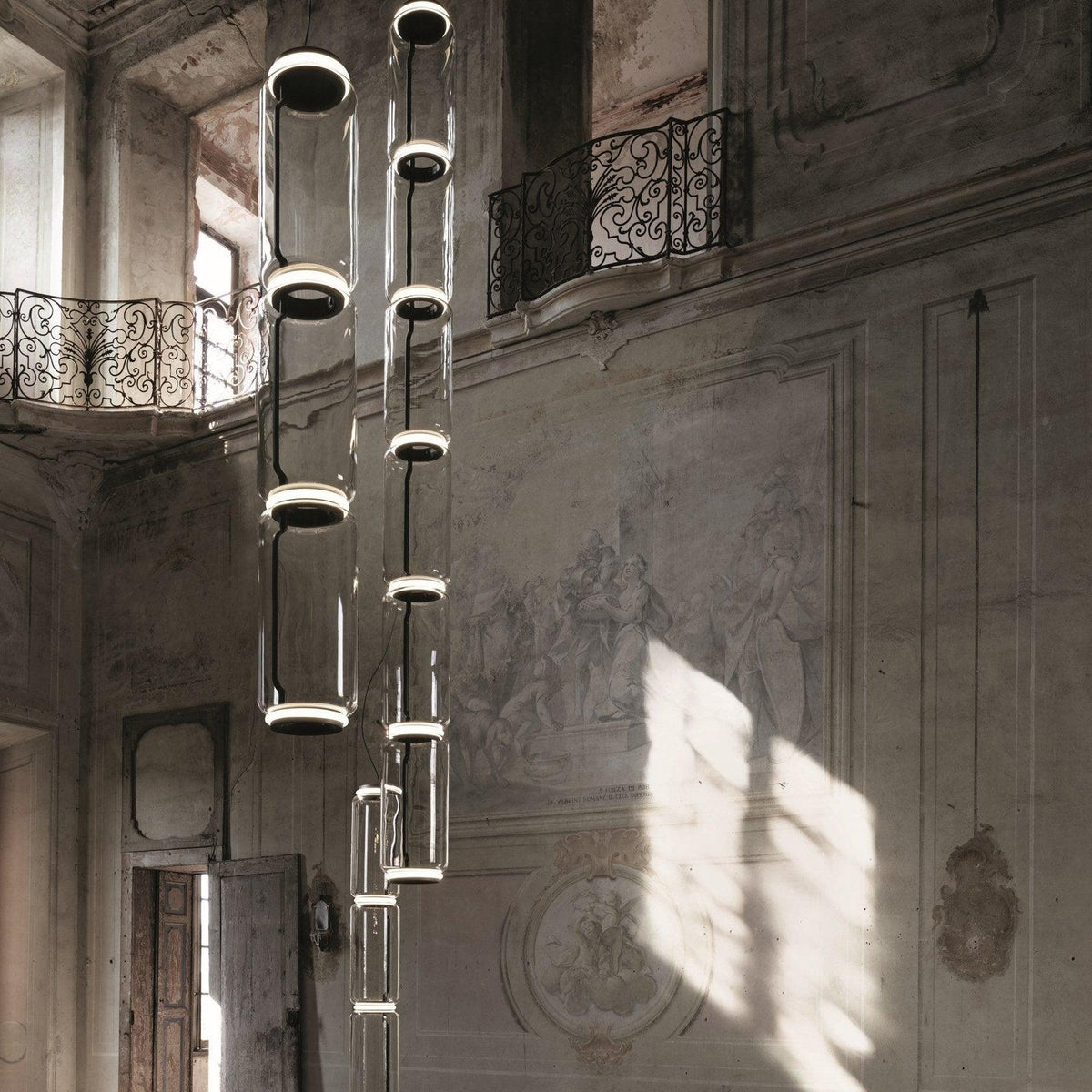 Luminária suspensa artística industrial Vayden