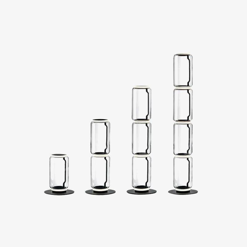 Cyrilys golvlampa i bambu och glas