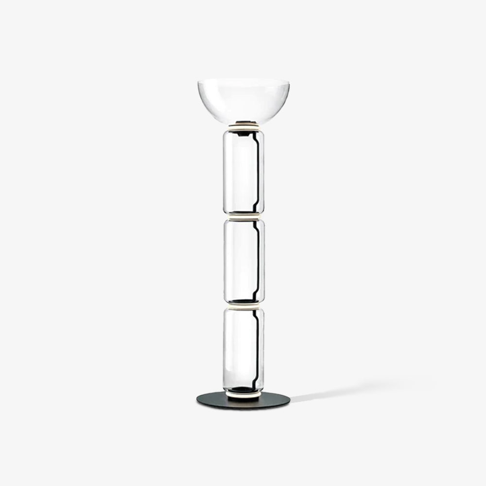 Cyrilys golvlampa i bambu och glas
