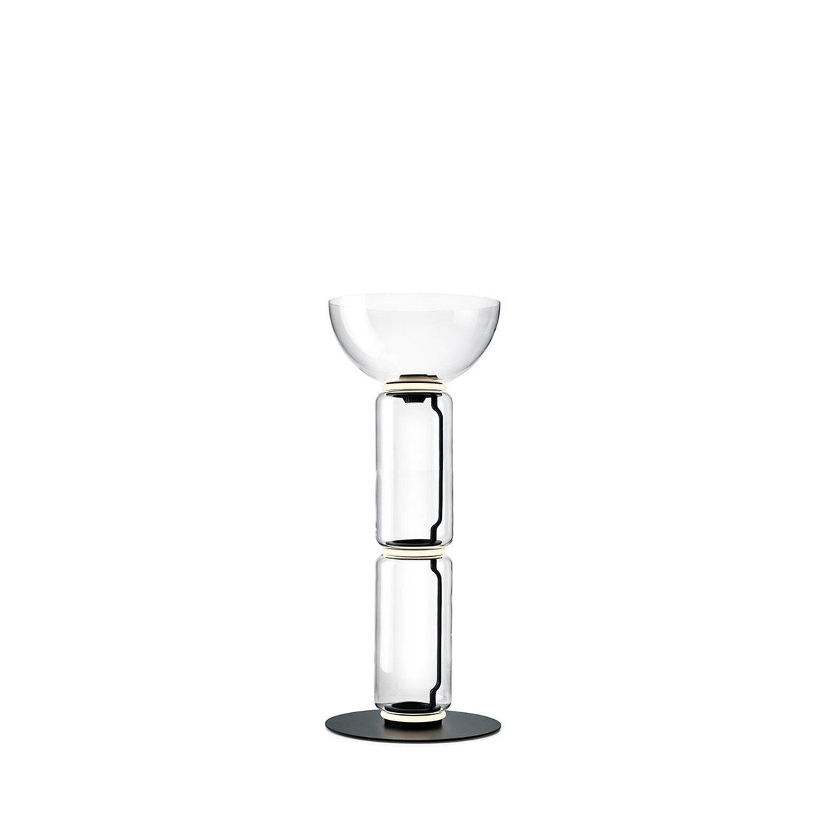 Cyrilys golvlampa i bambu och glas