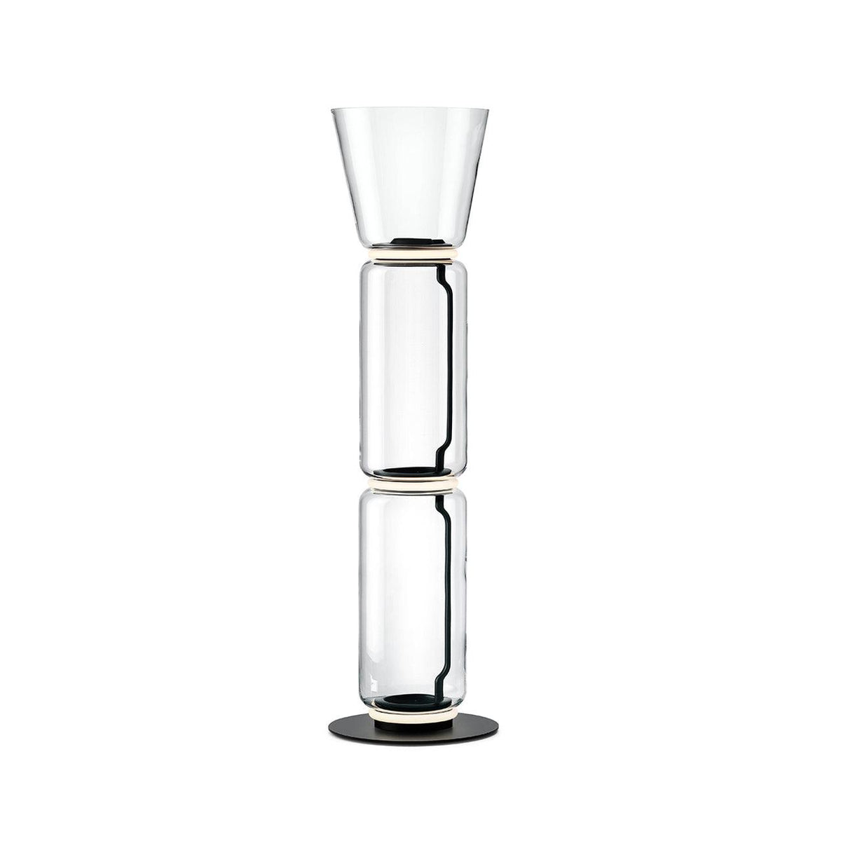 Cyrilys golvlampa i bambu och glas
