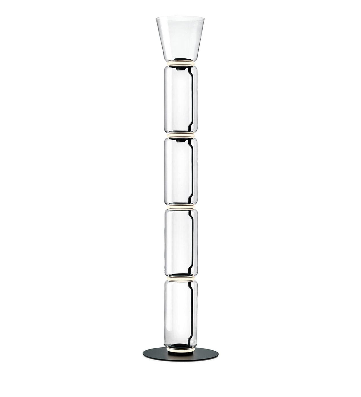 Cyrilys golvlampa i bambu och glas
