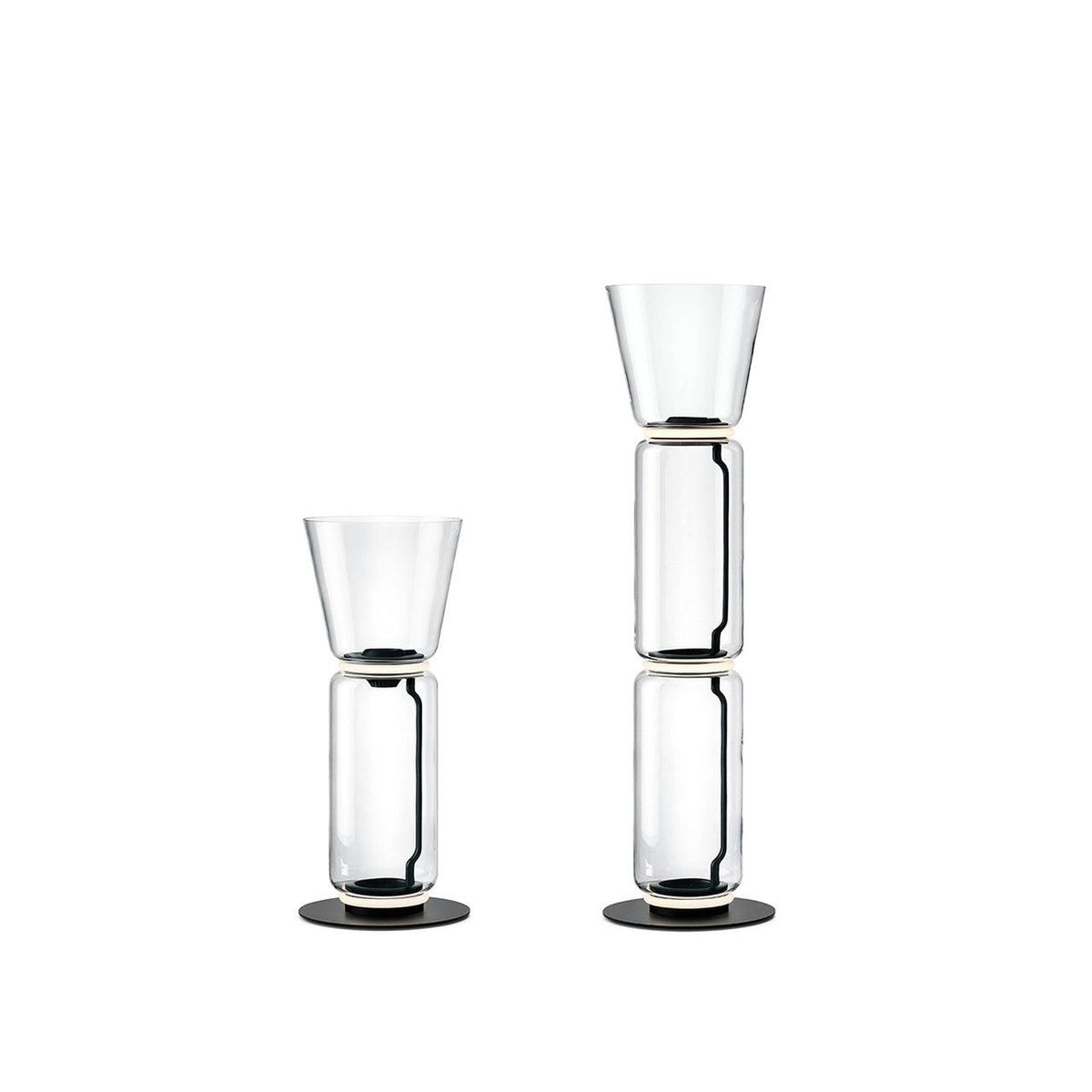 Cyrilys golvlampa i bambu och glas