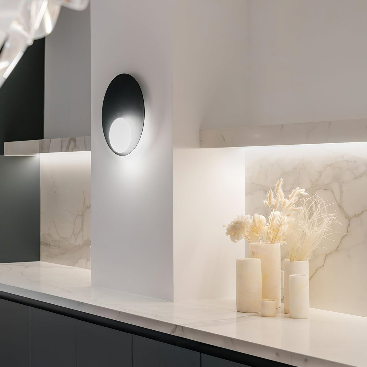 Ivsolion modern minimalistisk vinklad vägglampa i glas