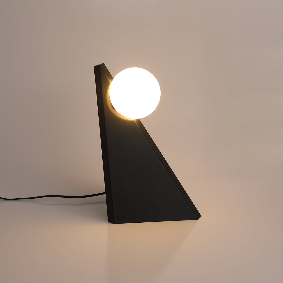 Nixie geometrisk bordlampe i glas