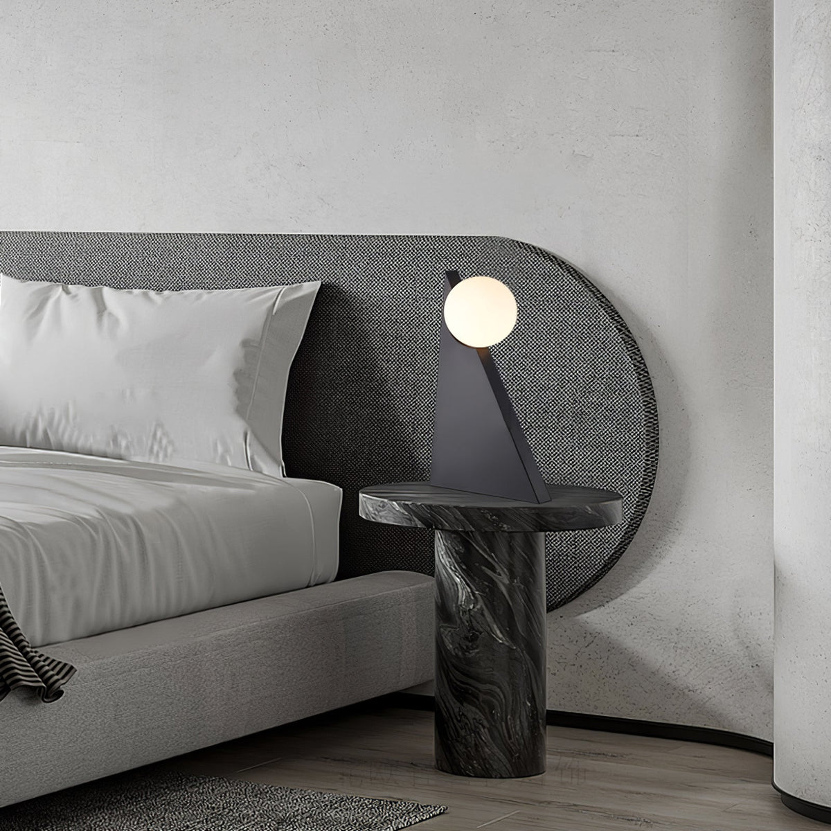 Nixie geometrisk bordlampe i glas