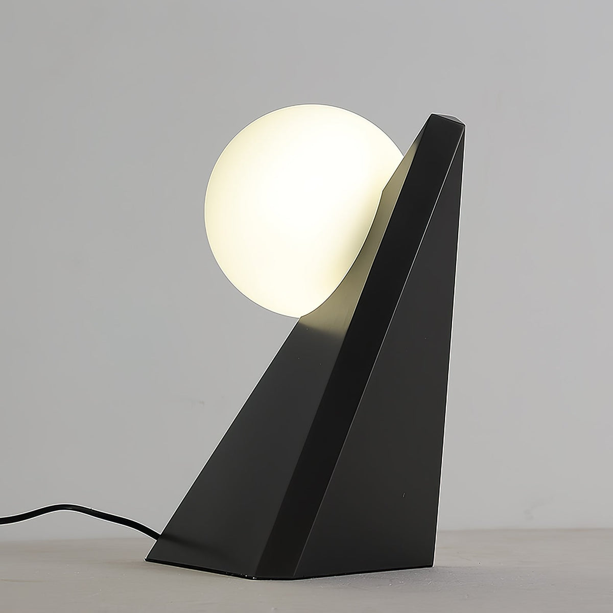 Nixie geometrisk bordlampe i glas