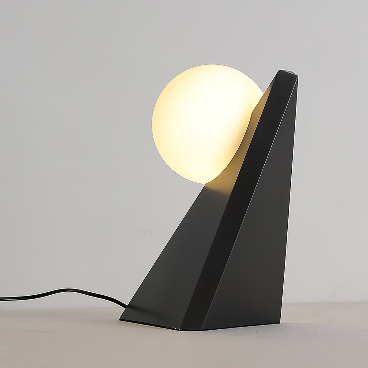 Nixie geometrisk bordlampe i glas