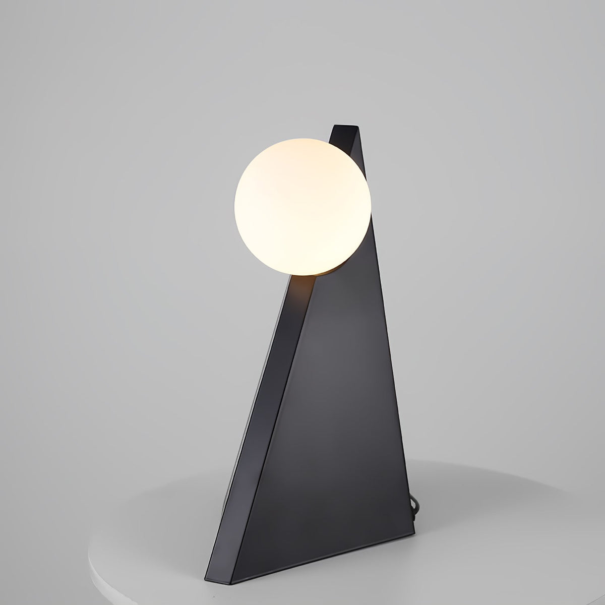 Nixie geometrisk bordlampe i glas