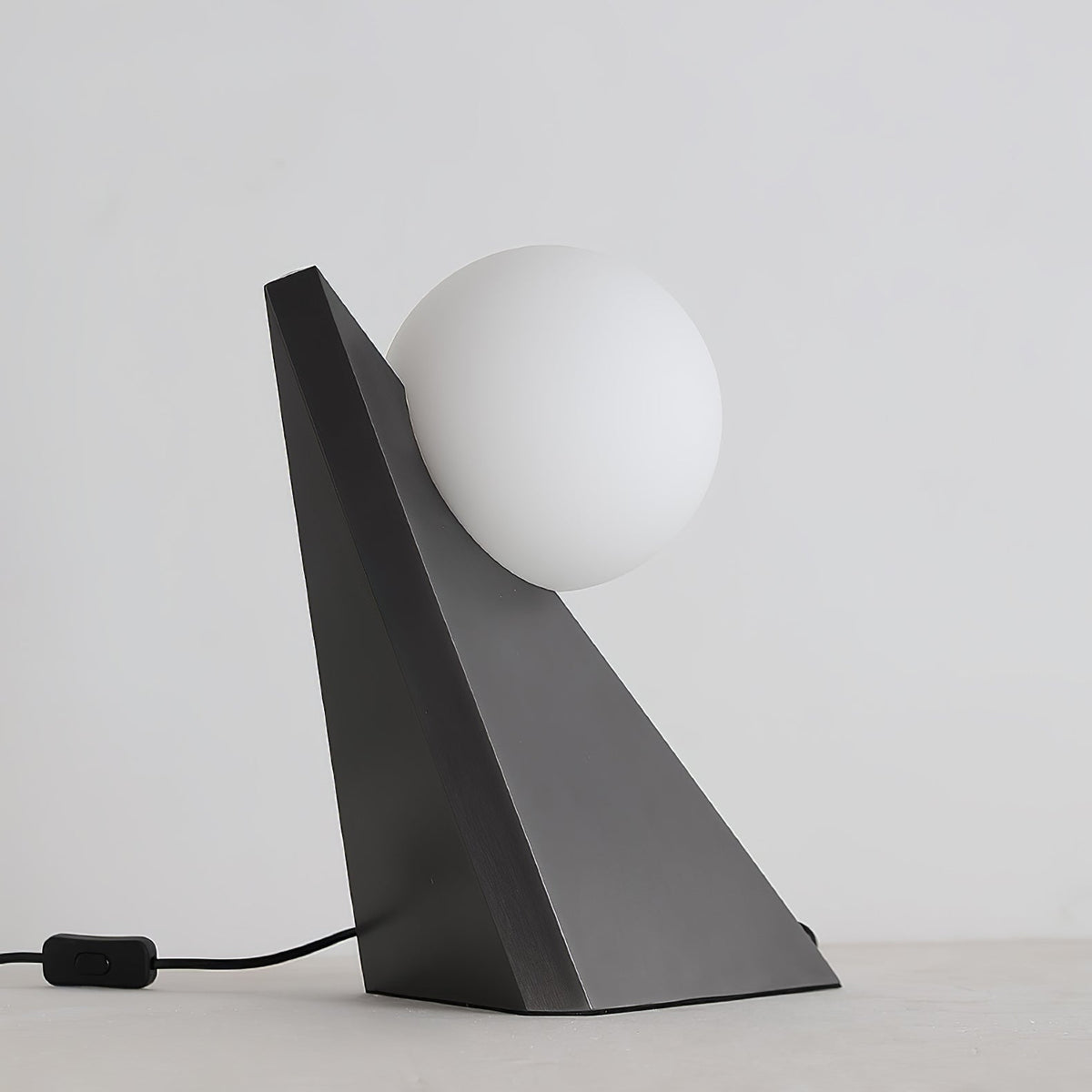 Nixie geometrisk bordlampe i glas