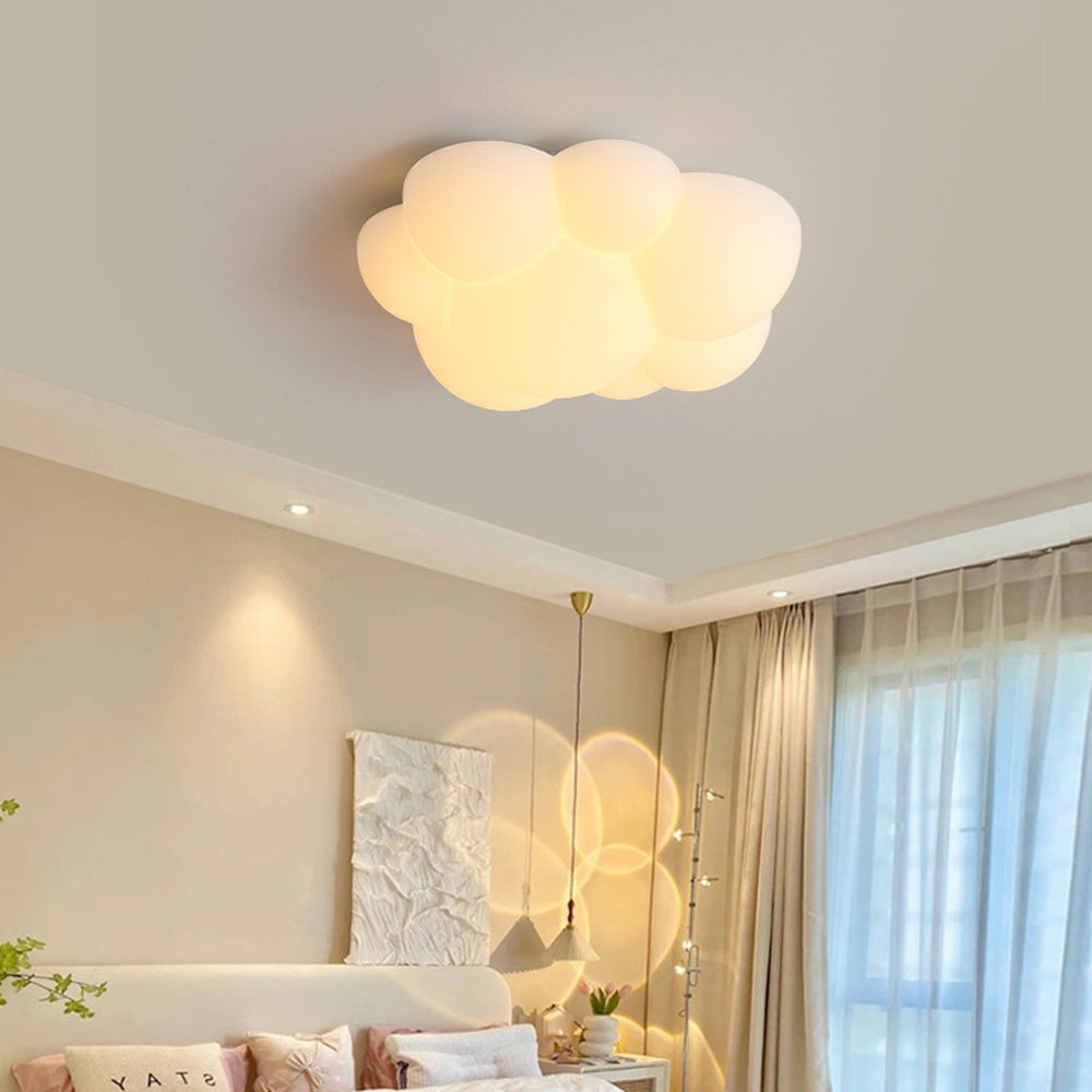 Candeeiro de teto de montagem saliente Aria LED nórdico em forma de nuvem